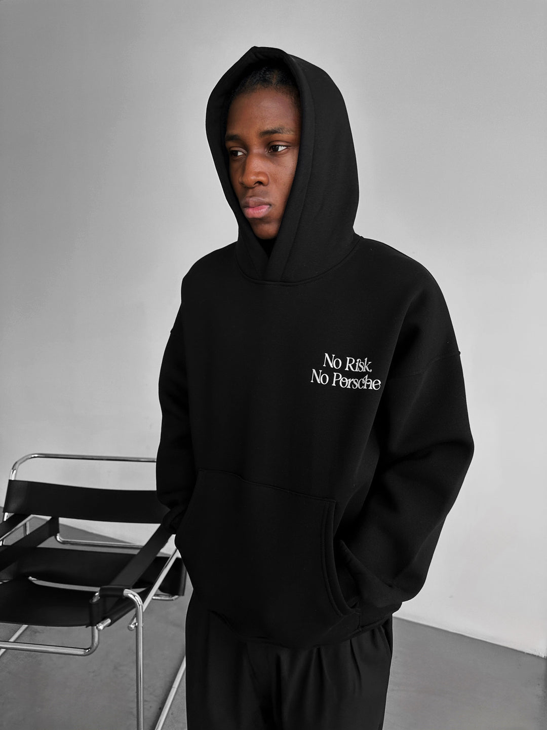 Oversize Porsche Hoodie - Black