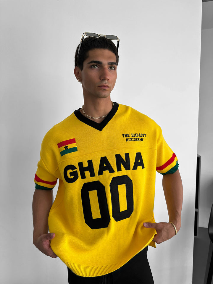 Oversize Ghana Knit T-shirt - Yellow