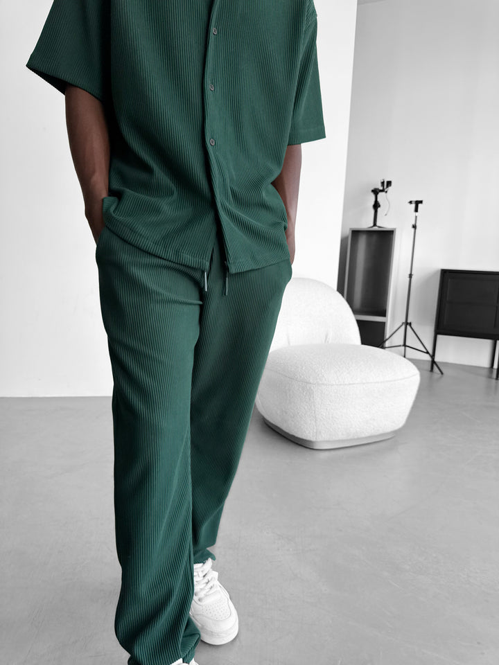 Loose Fit Cord Pant - Forest Green