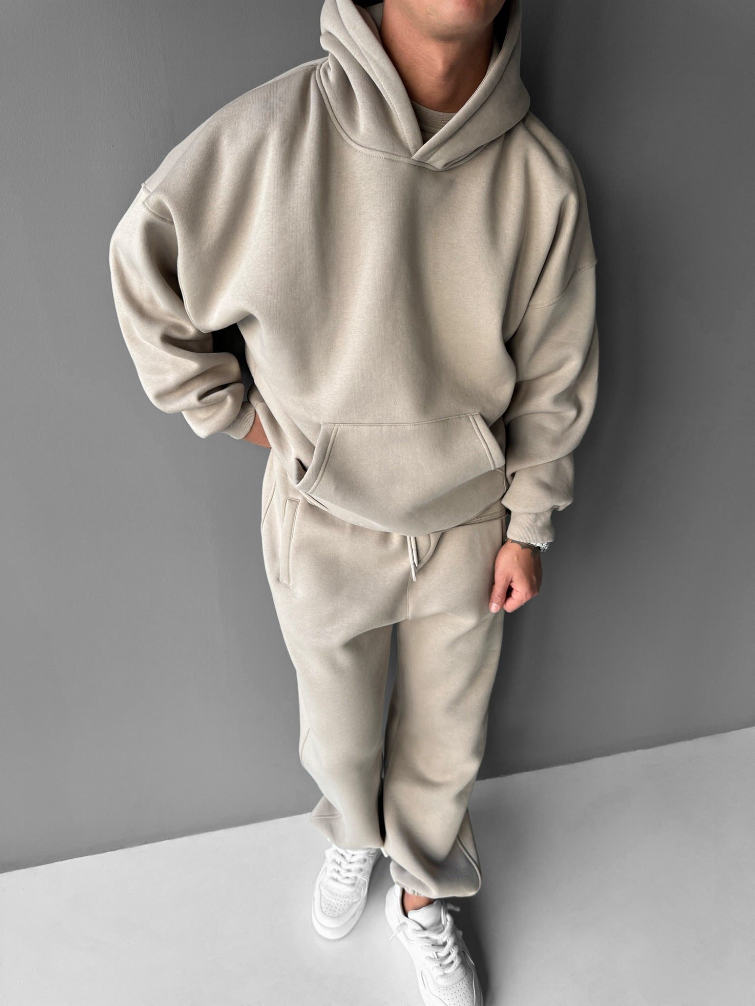 Oversize Basic Hoodie - Light Grey – Kleidermafia