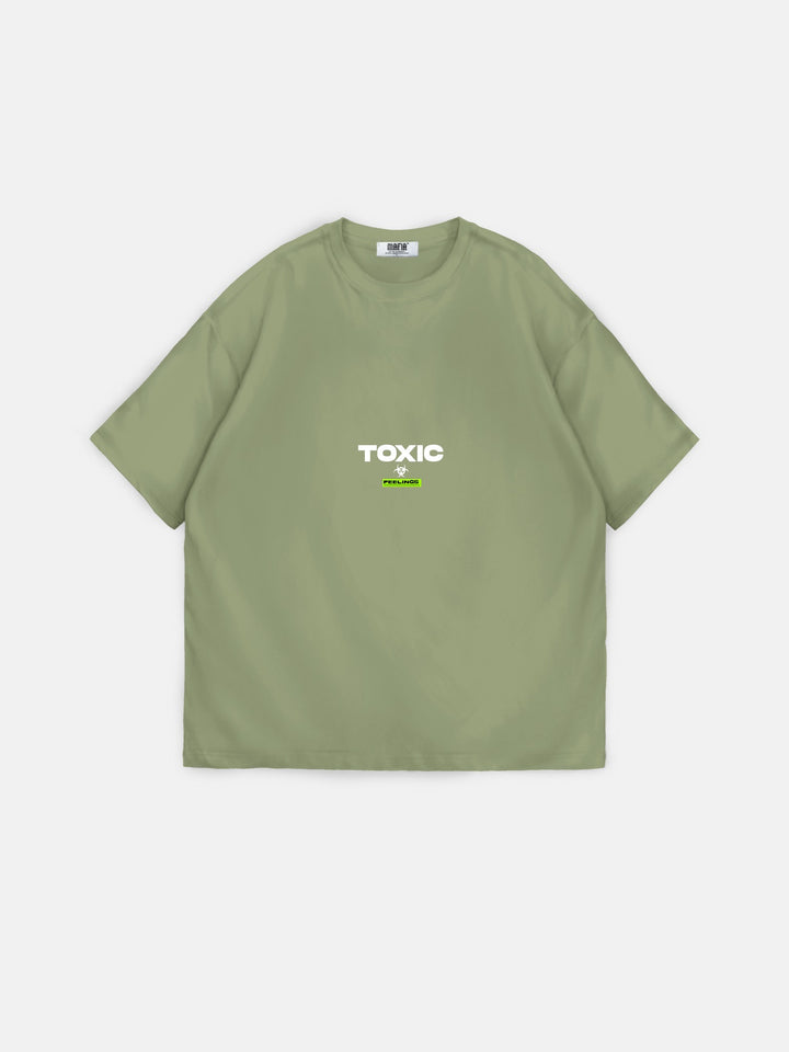 Oversize Toxic T-shirt - Moss
