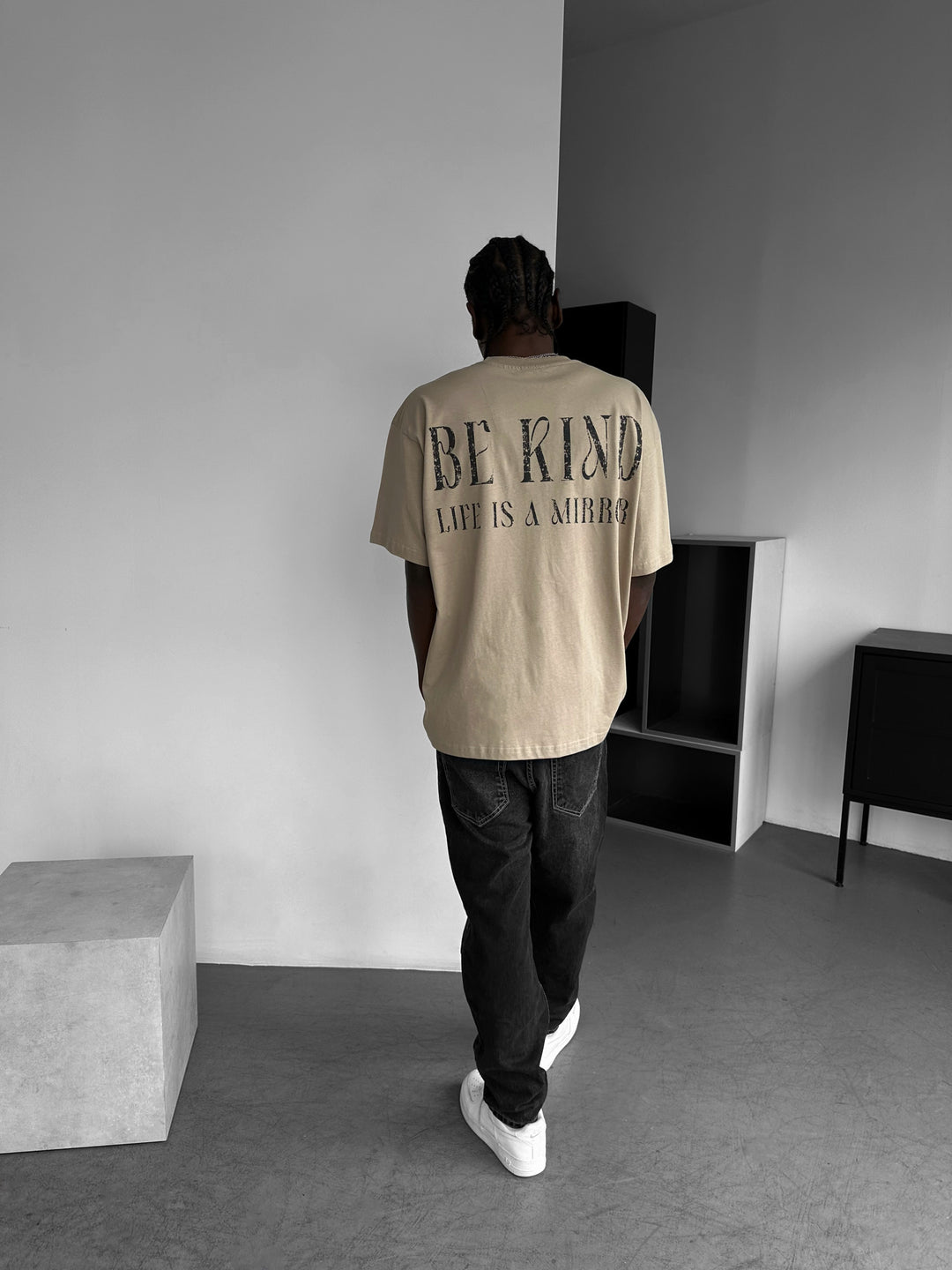 Oversize Be Kind T-shirt - Stone