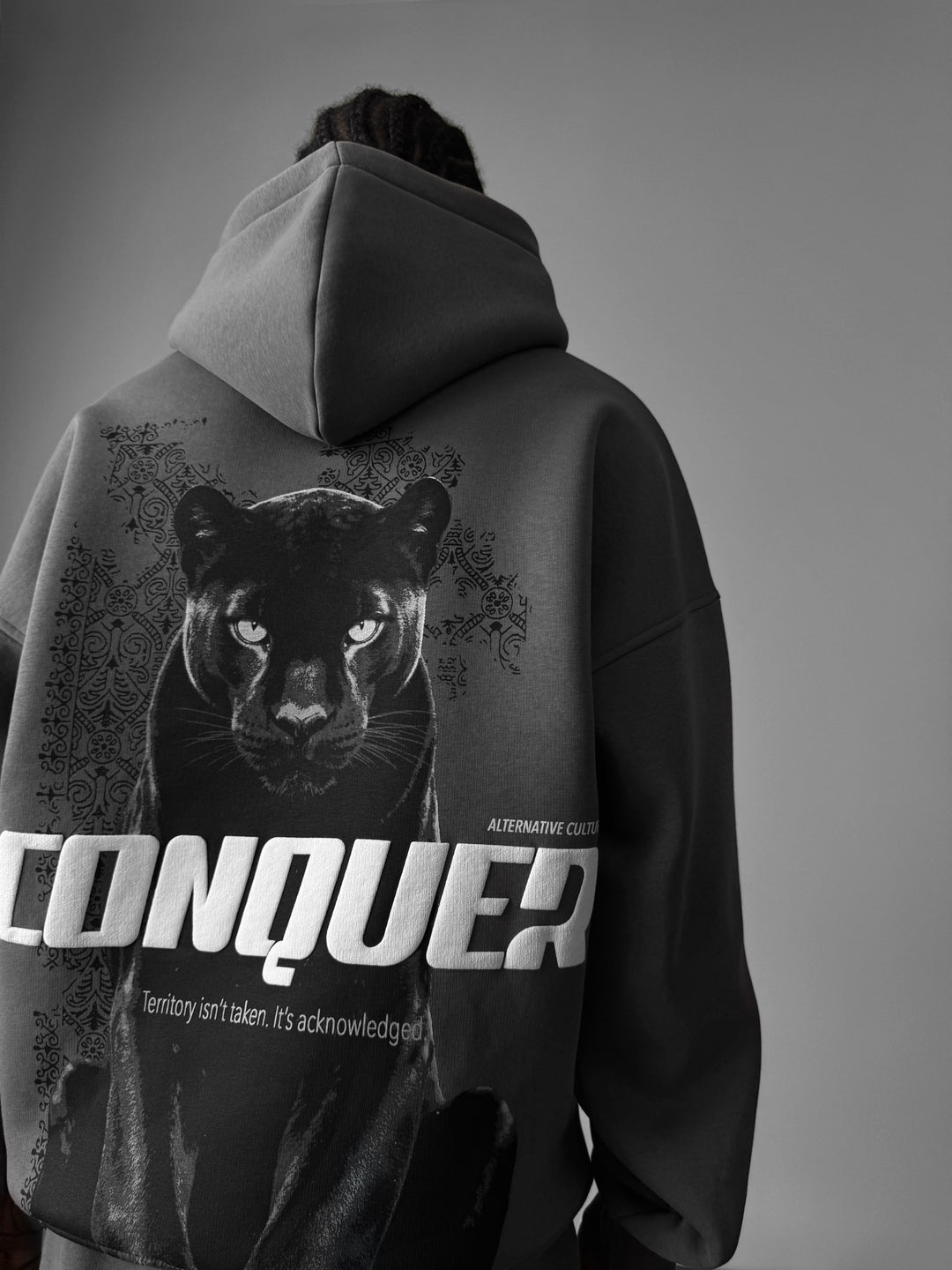 Oversize Conquer Hoodie - Anthracite