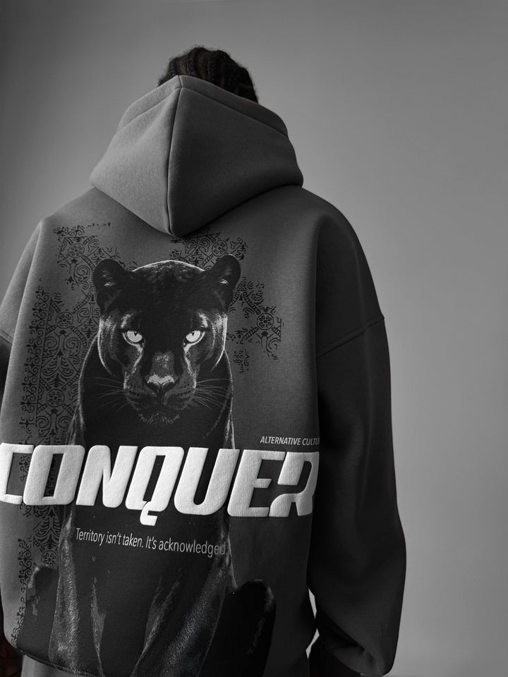 Oversize Conquer Hoodie - Anthracite