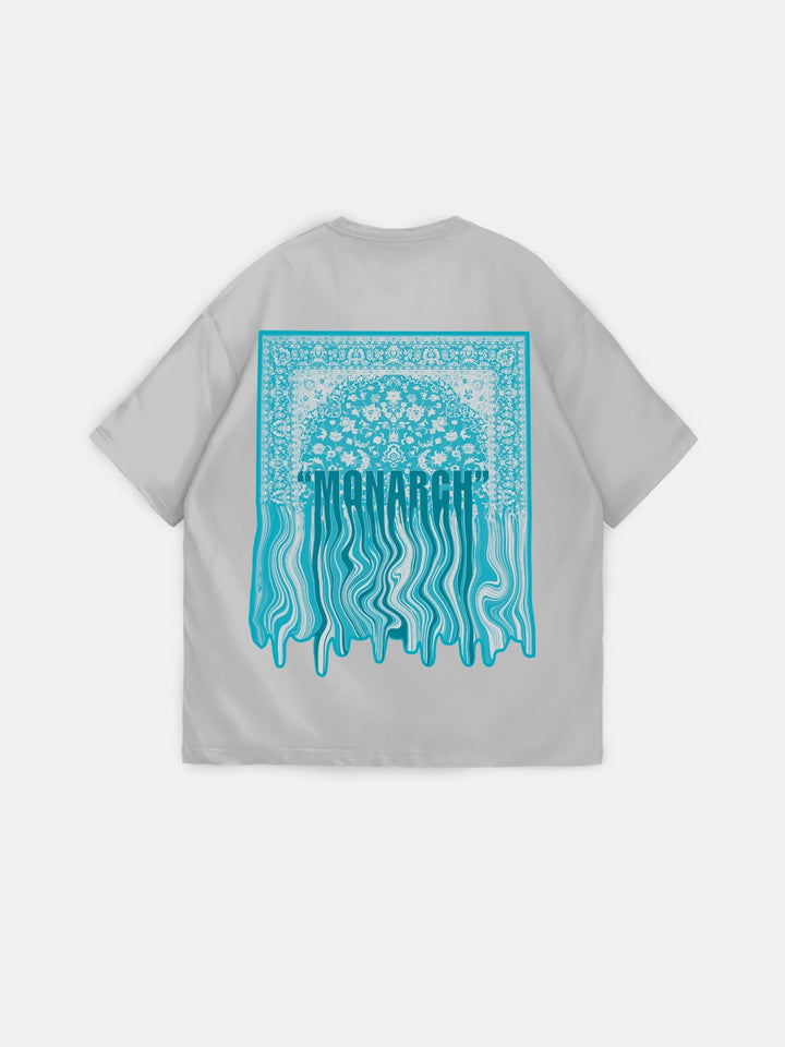 Oversize "Monarch" T-Shirt - Grey and Blue