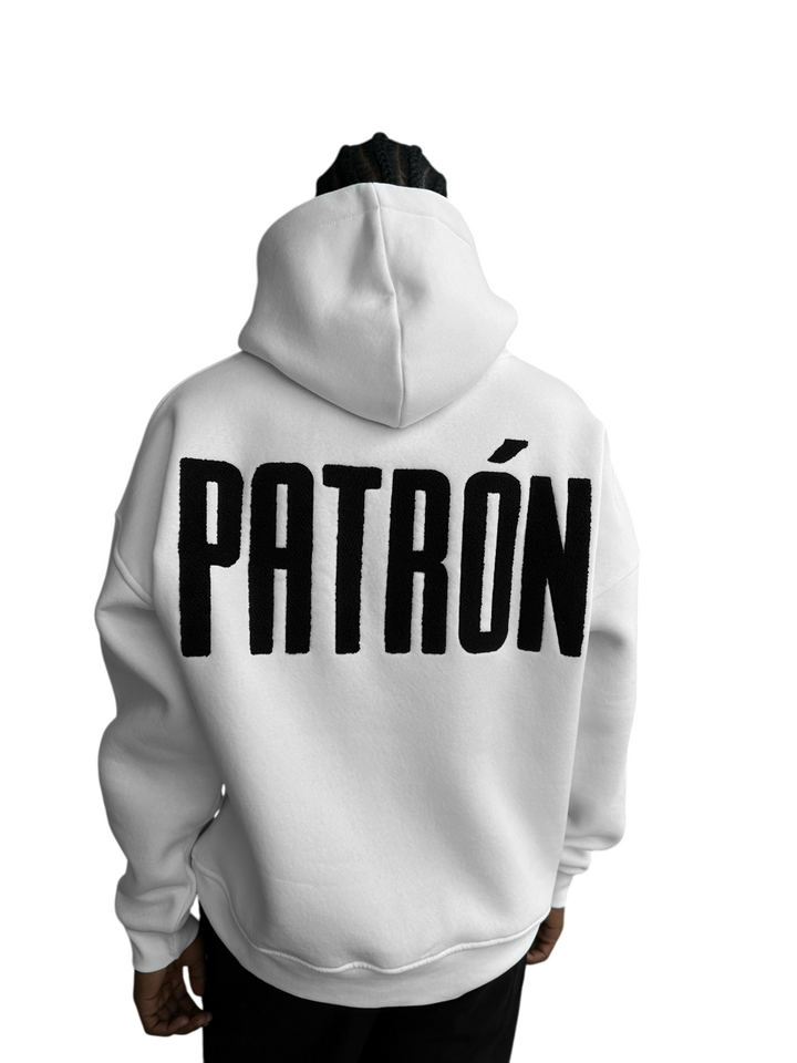 Oversize Detailed Patron Hoodie - Ecru