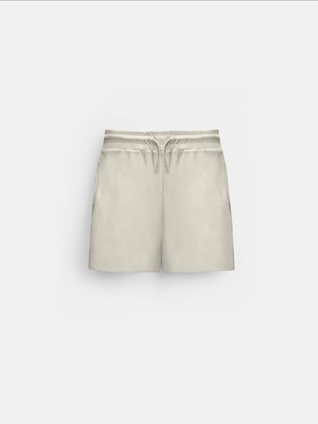 Loose Fit Knit Shorts - Cremé
