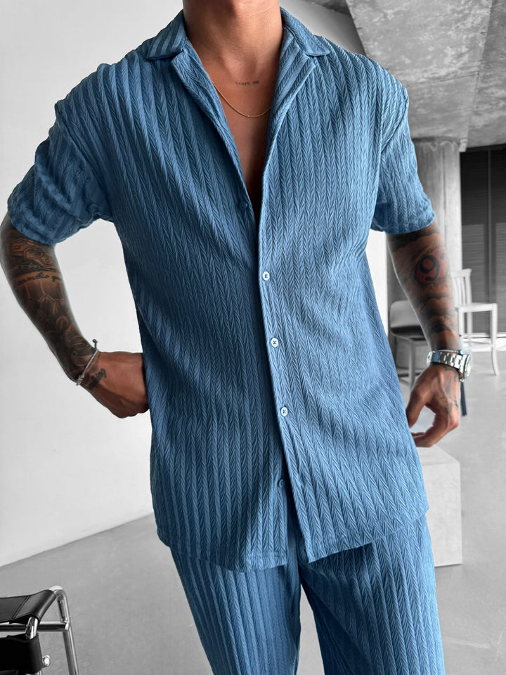 Oversize Structured Shirt - Coronet Blue