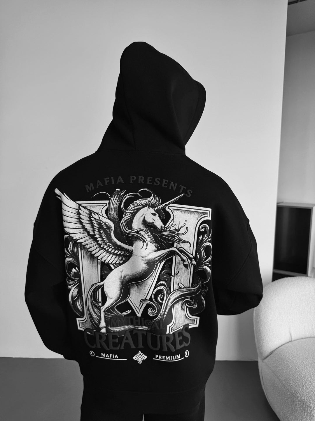 Oversize Creatures Hoodie - Black