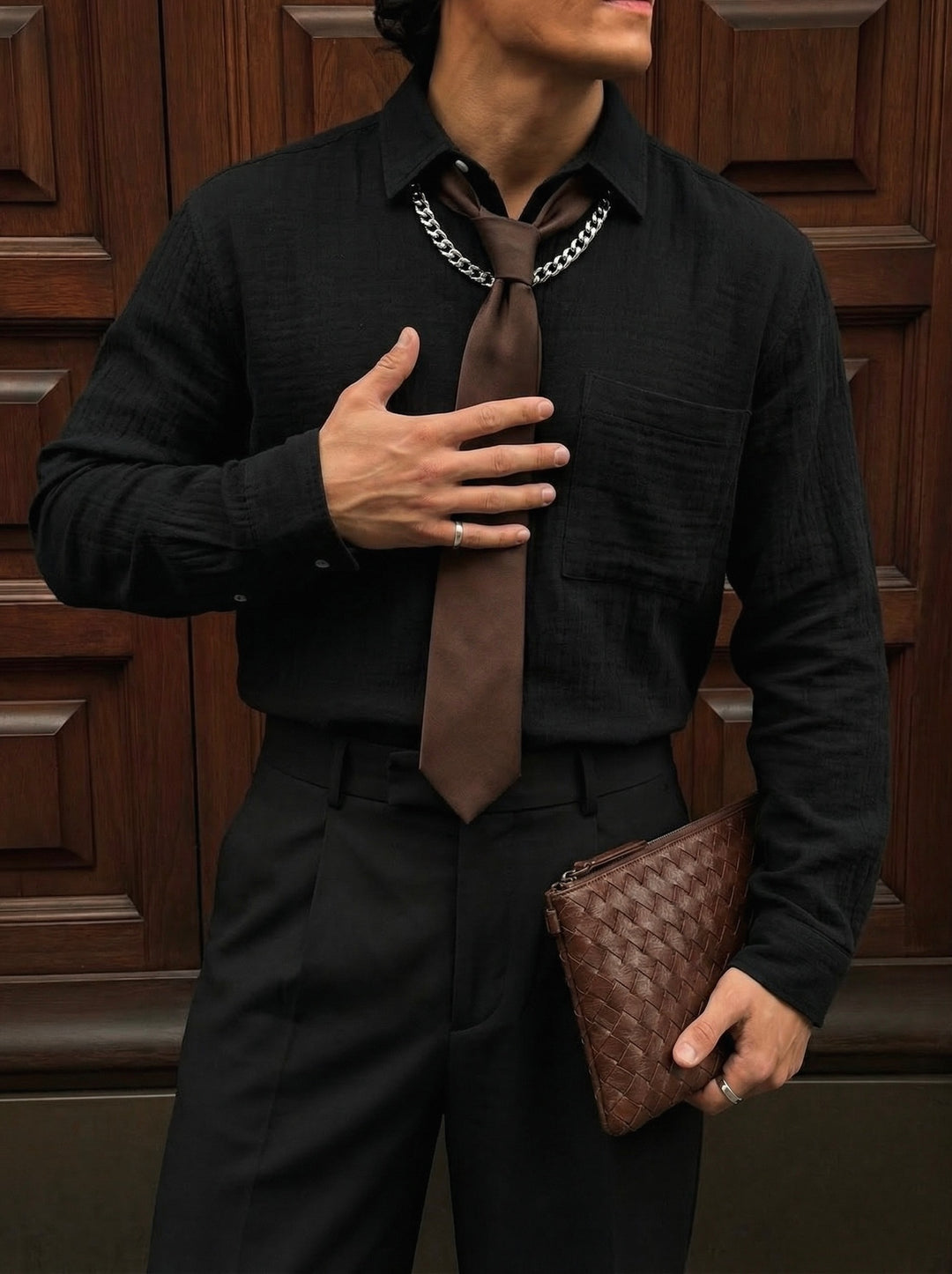 Oversize Muslin Shirt - Black