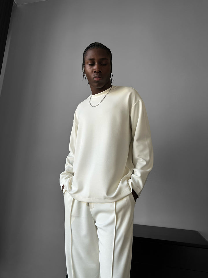 Oversize Modal Sweatshirt - Ecru