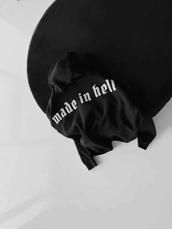 Oversize Made in Hell Hoodie - Black