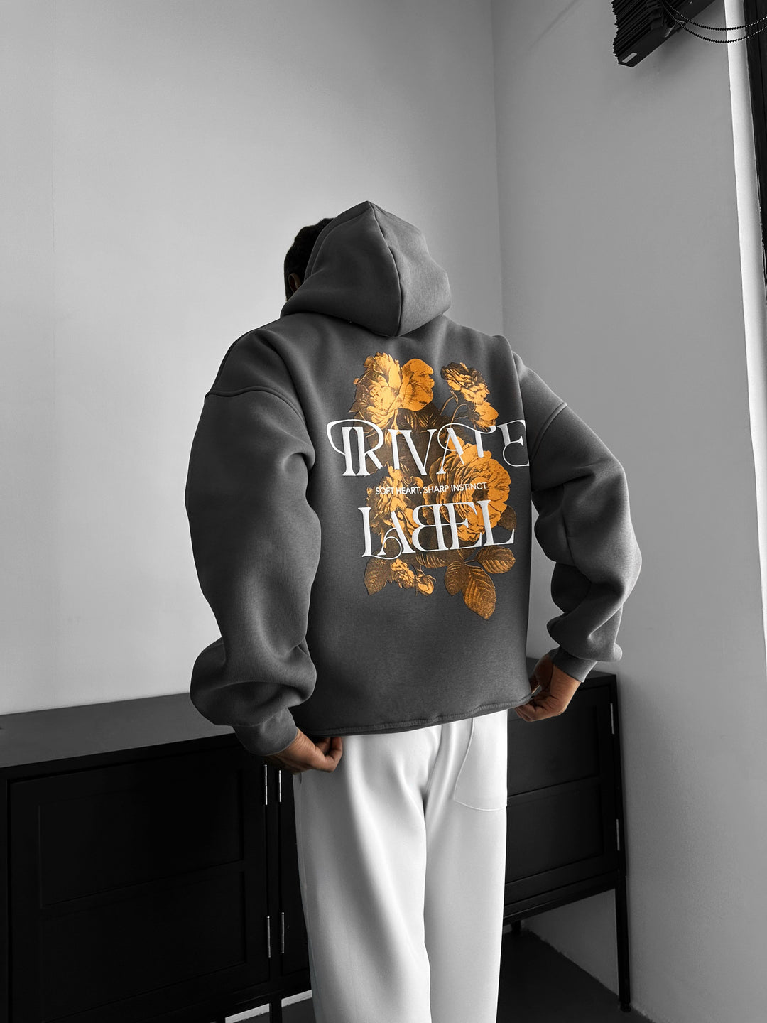 Oversize Private Label Hoodie - Anthracite