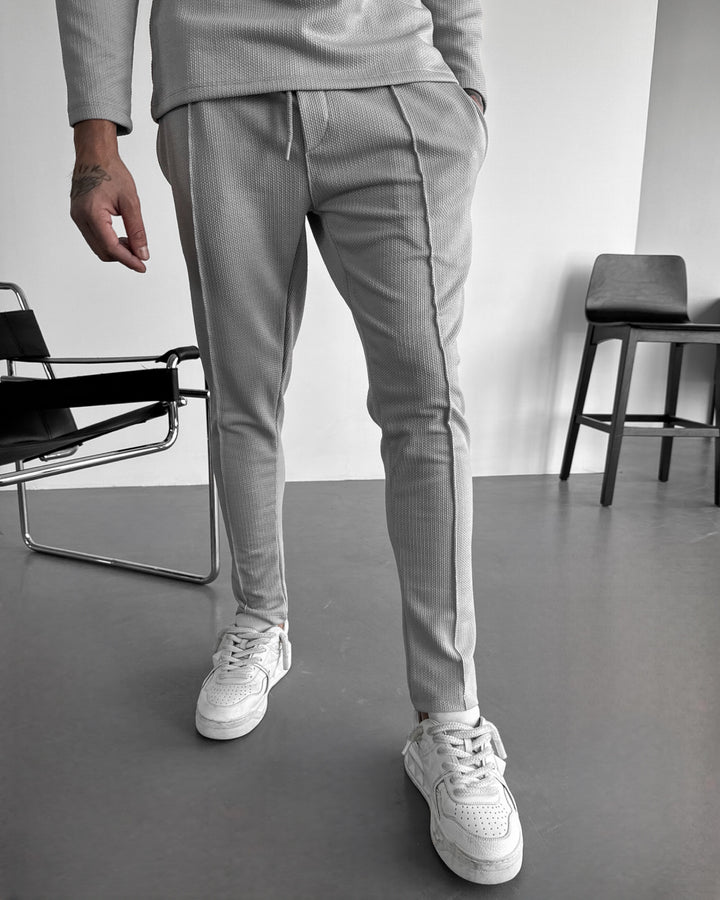 Pleated Suit Trousers - Grey