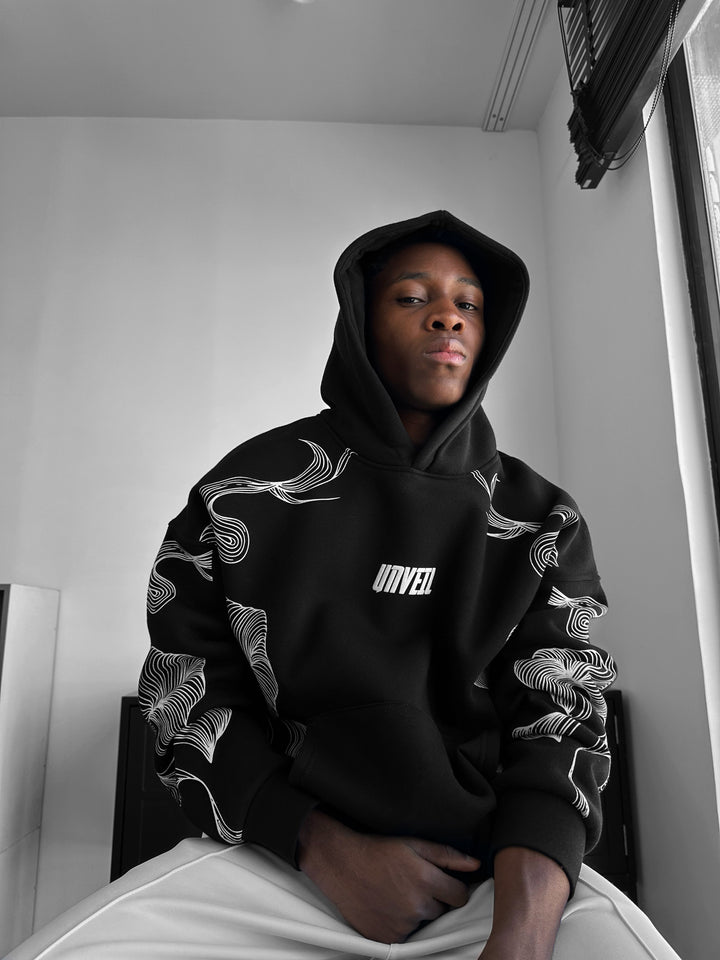 Oversize Unveil Hoodie - Black