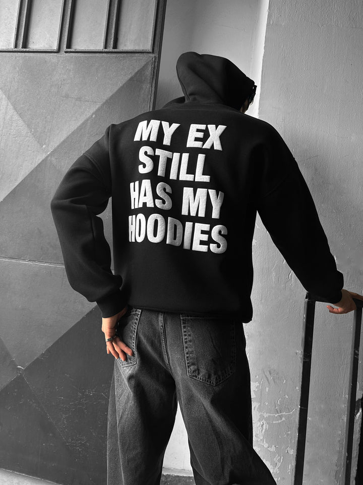 Oversize EX Part II Hoodie - Black and White