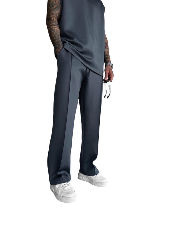 Loose Fit Diver Fabric Trousers - Anthracite