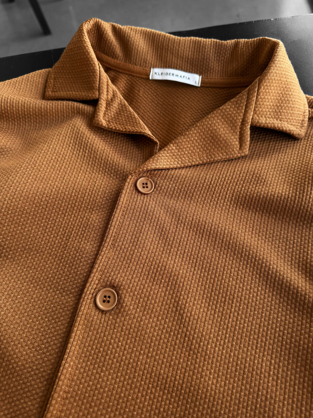 Comfort Suit Shirt - Camel