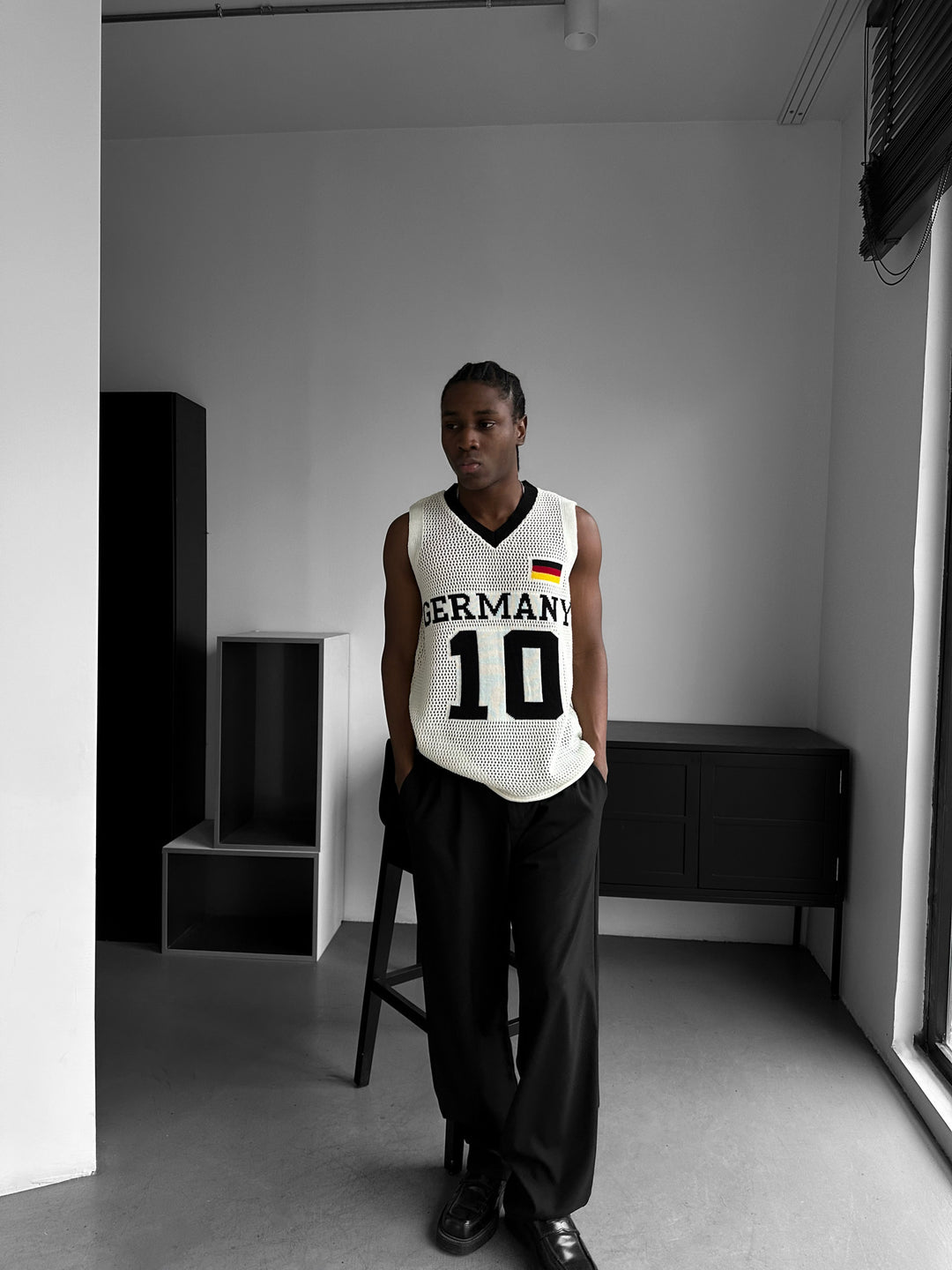 Oversize Germany Knit Tanktop - White