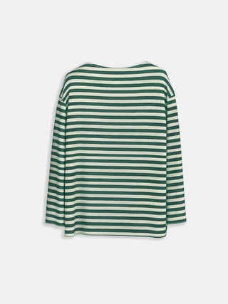 Regular Fit Thin Striped Sweater - Green