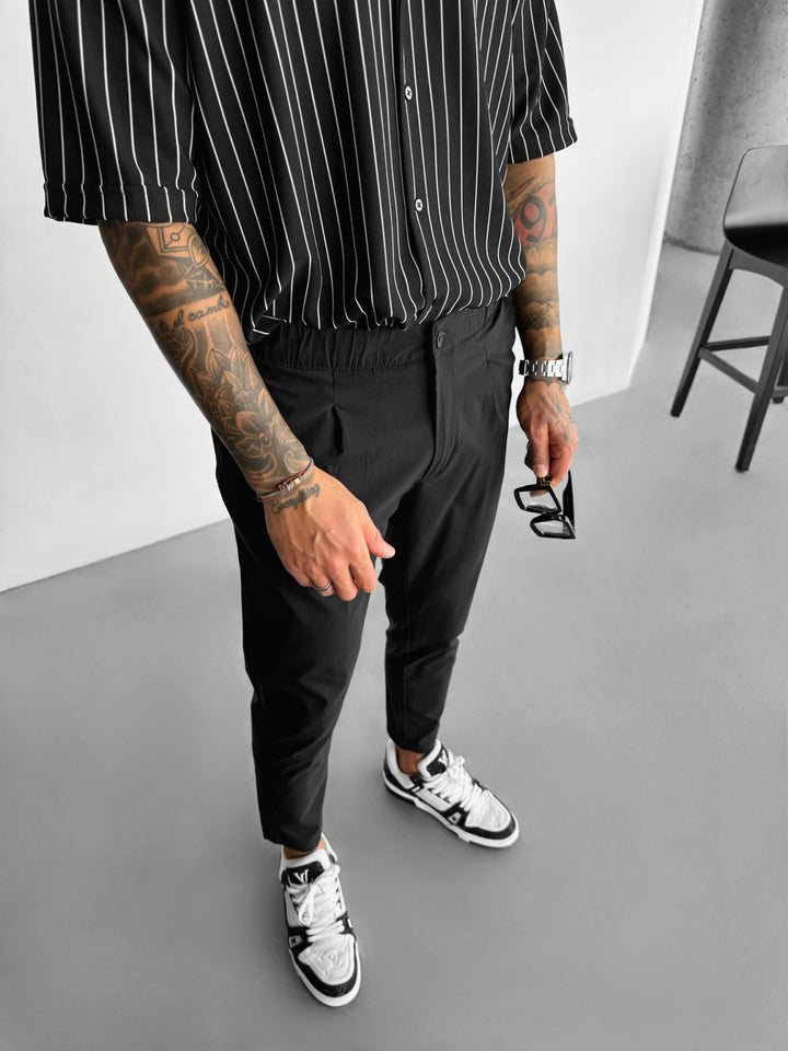 Oversize Line Shirt - Black