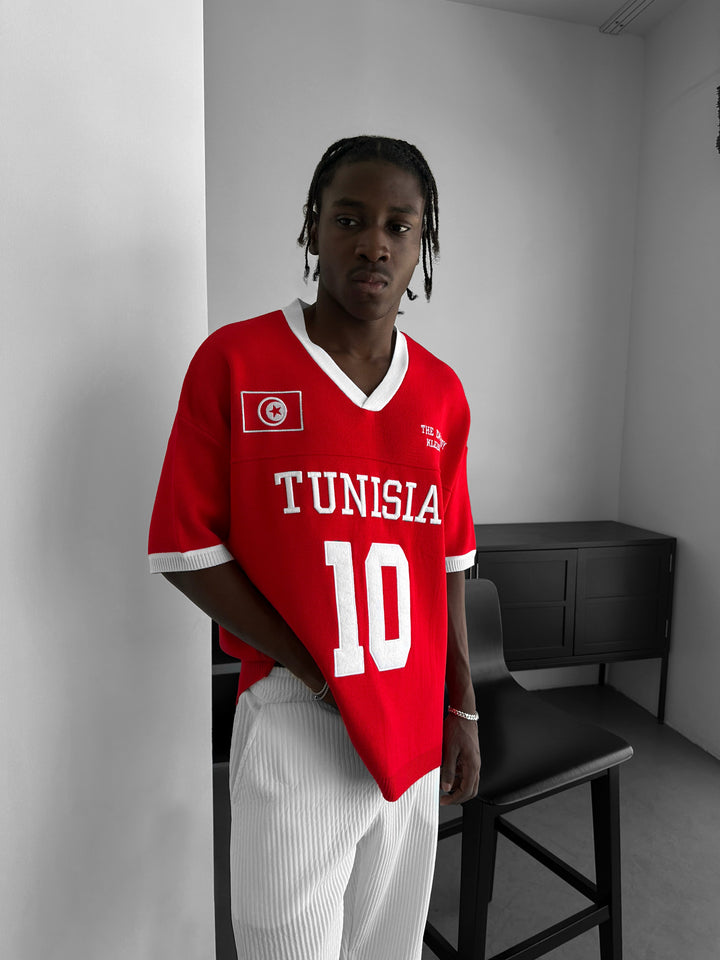 Oversize Tunisia Knit T-shirt - Red