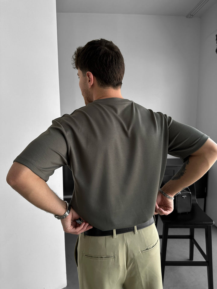Loose Fit Basic T-shirt - Khaki
