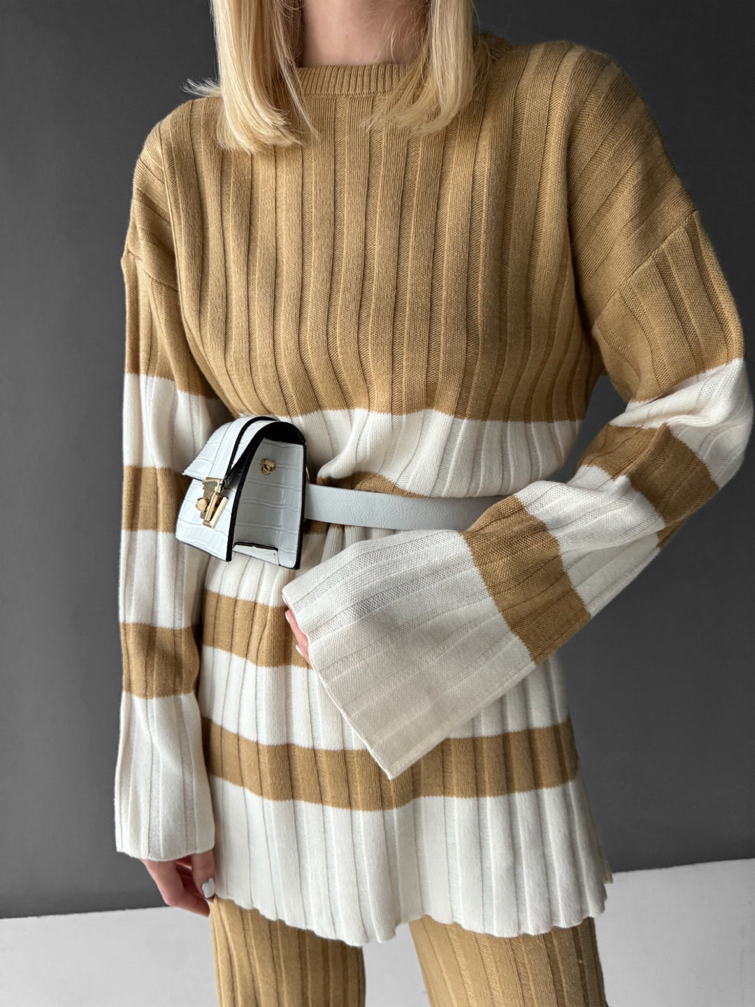 Oversize Long Pullover - Mustard