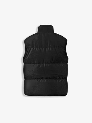 Oversize Linen Vest - Black