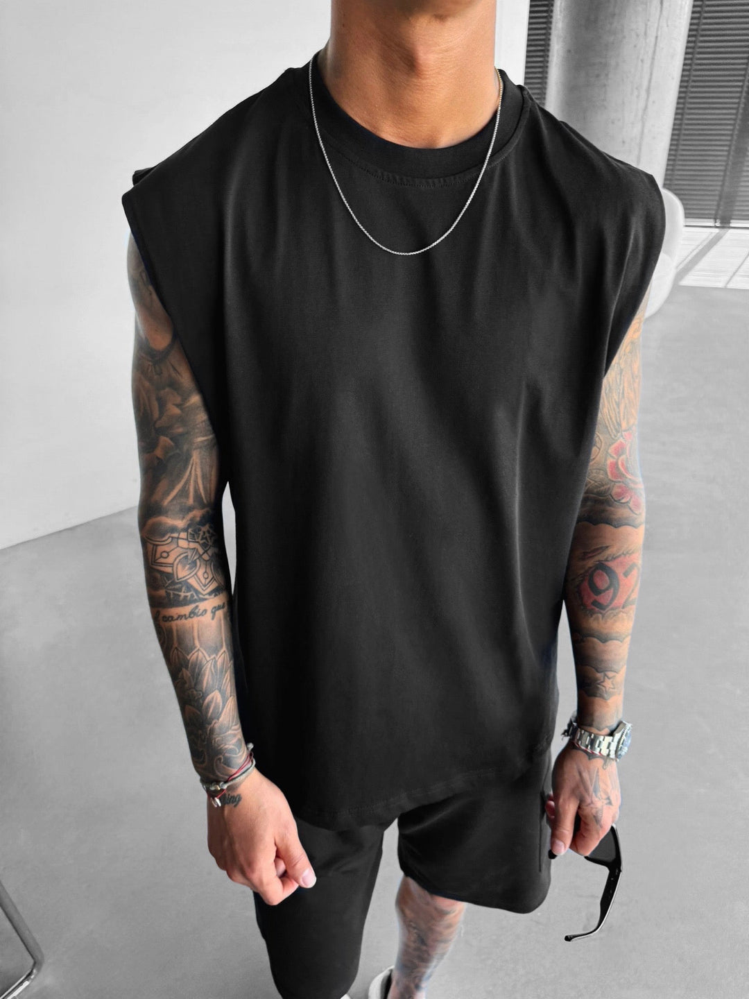 Oversize Basic Tanktop - Black