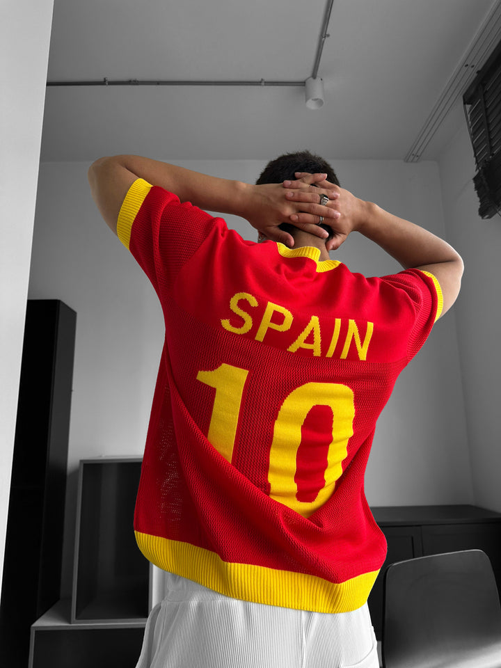 Oversize Spain Knit T-shirt - Red