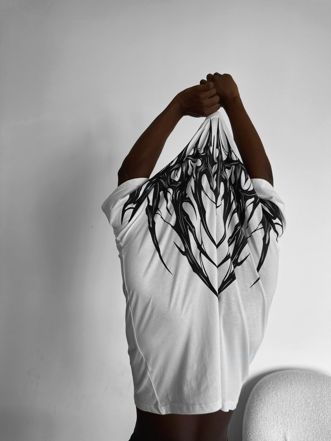Oversize Tribal T-Shirt - Ecru
