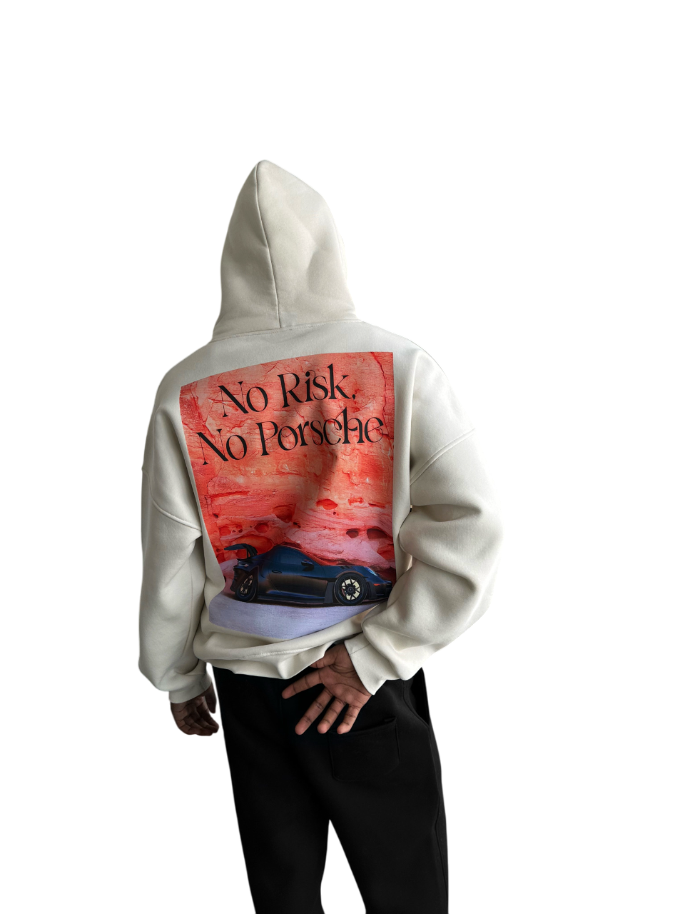Oversize Porsche Hoodie - Beige