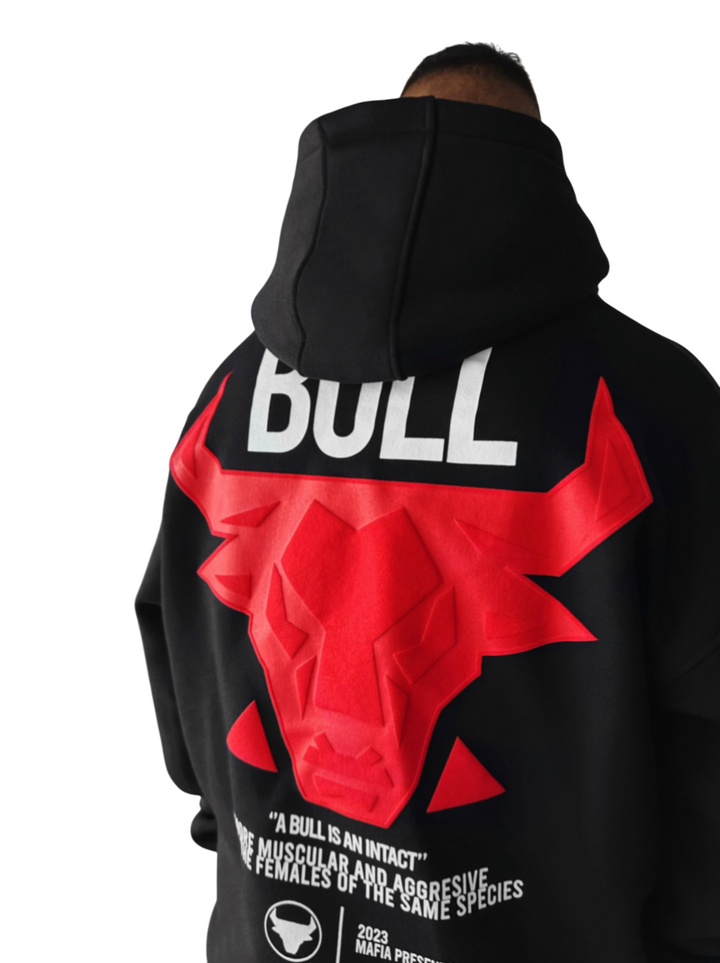Oversize Bull Hoodie - Black