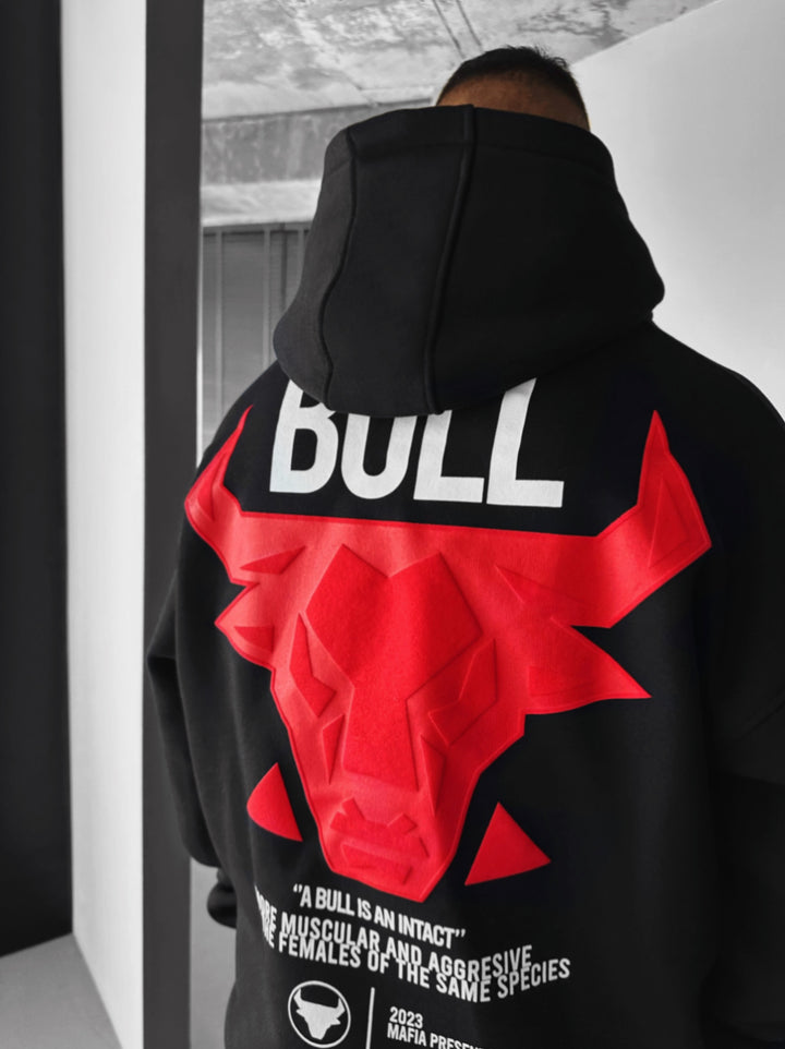 Oversize Bull Hoodie - Black