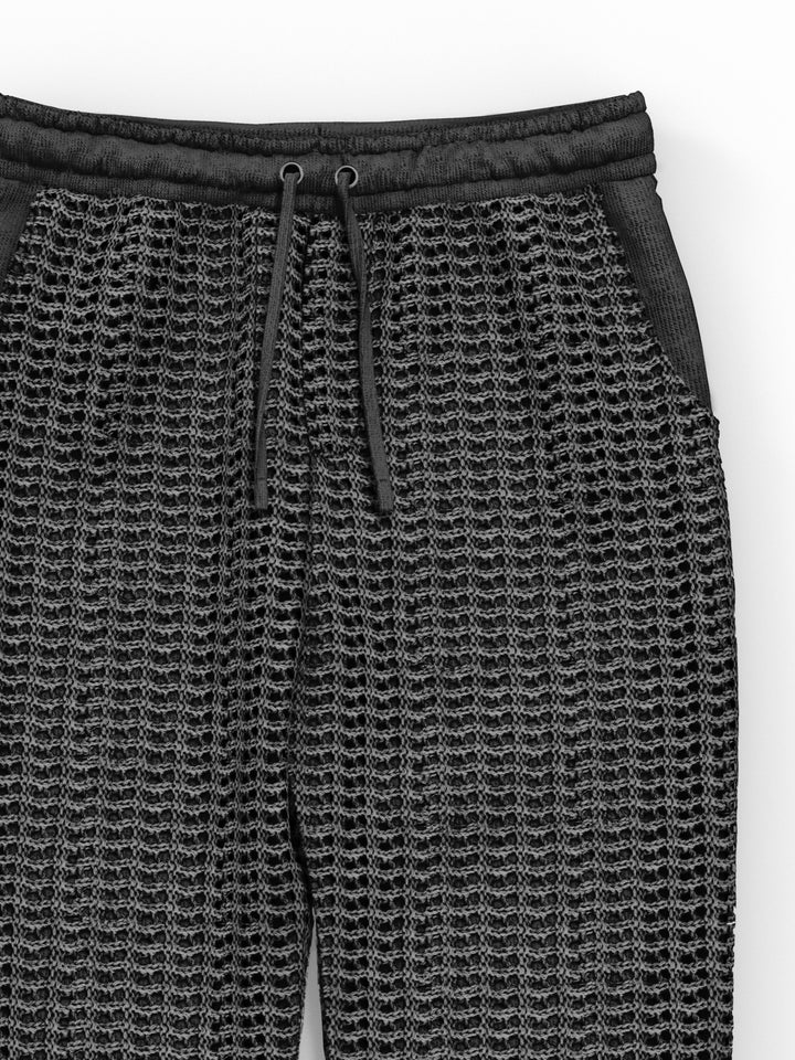 Loose Fit Knit Trousers - Anthracite