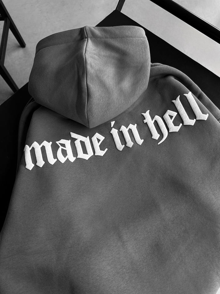 Oversize Made in Hell Hoodie - Anthracite