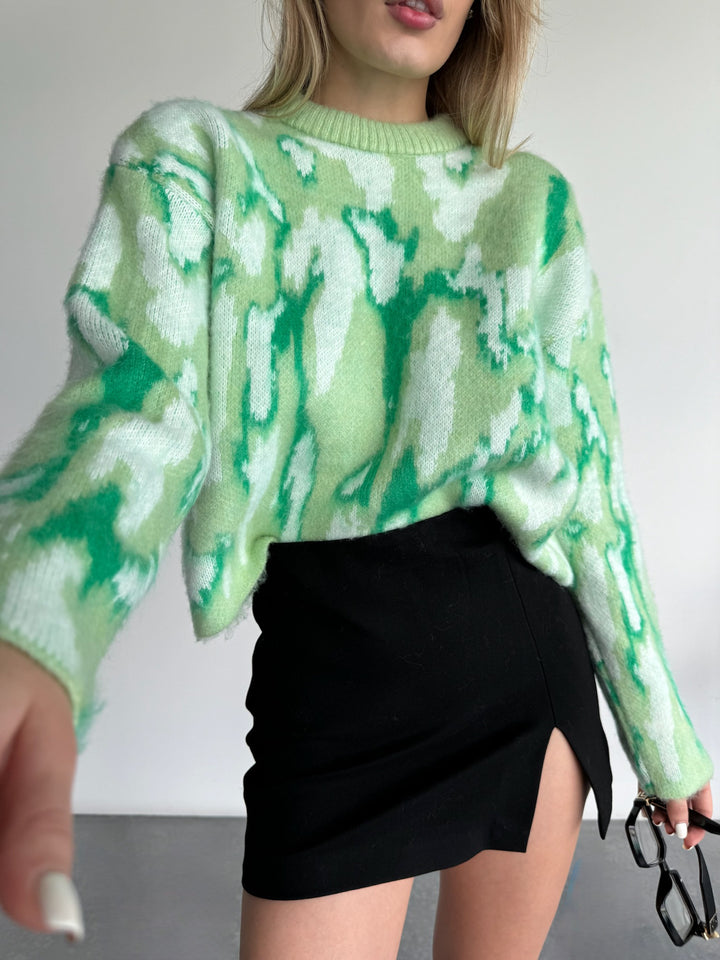 Textured Pullover - Apple Green