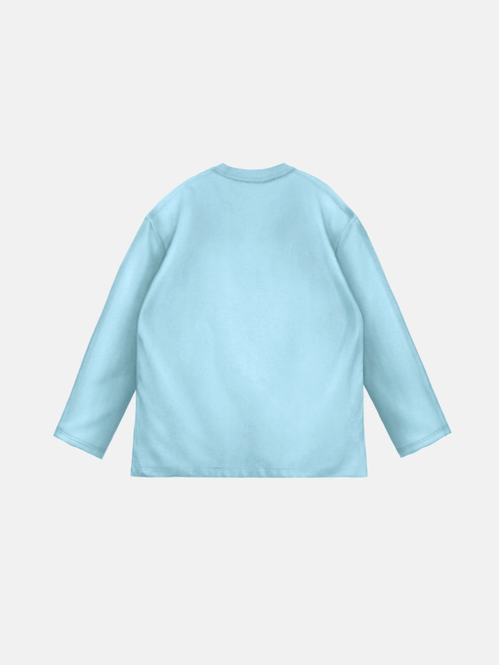 Loose Fit Basic Sweater - Ice Blue