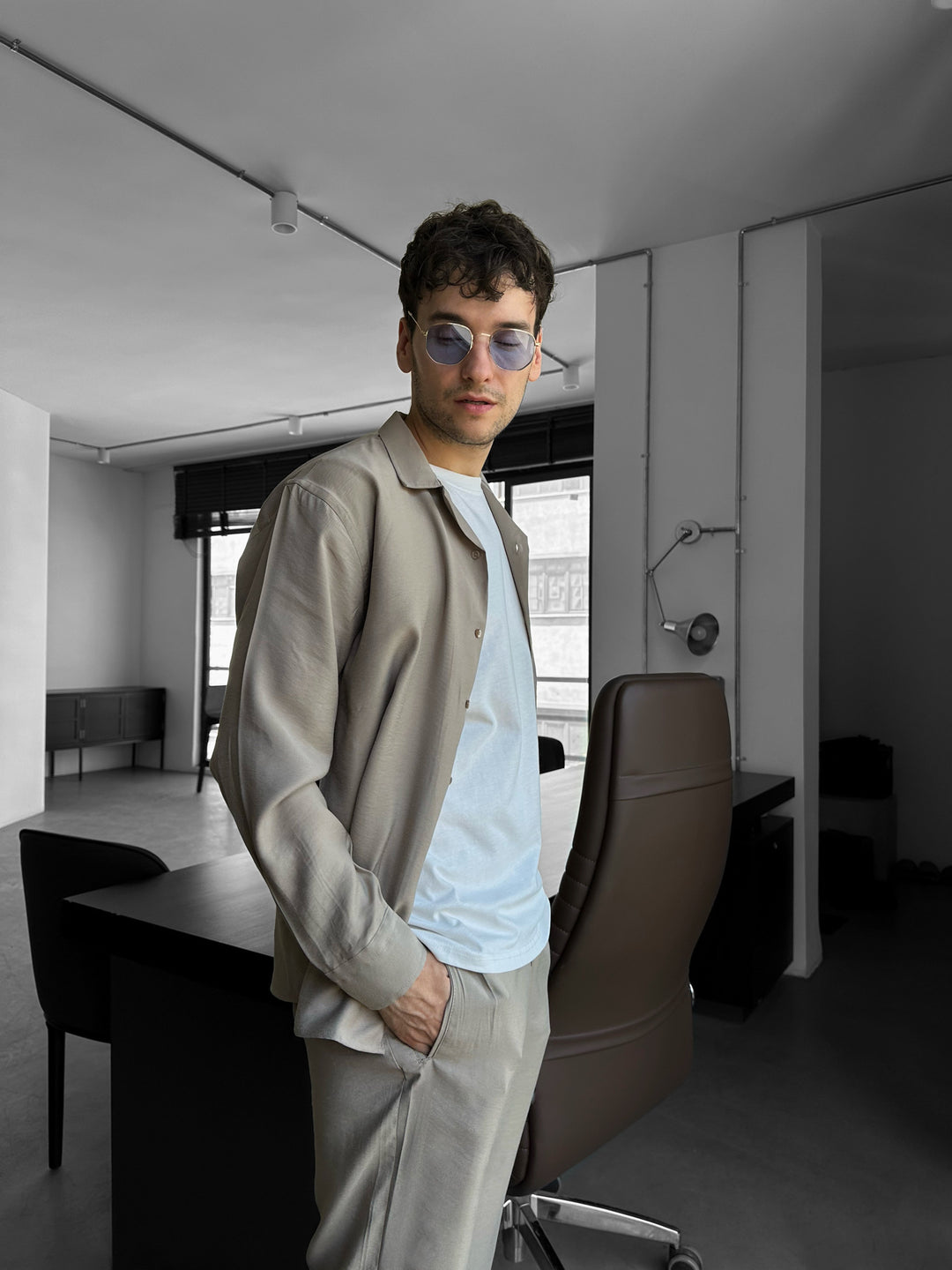Regular Fit Shirt - Beige