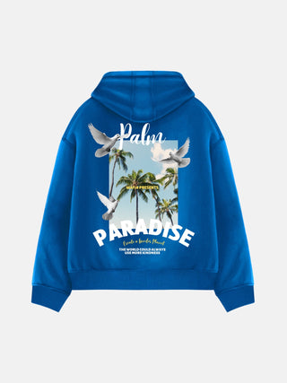 Oversize Palm Paradise Hoodie - Saks