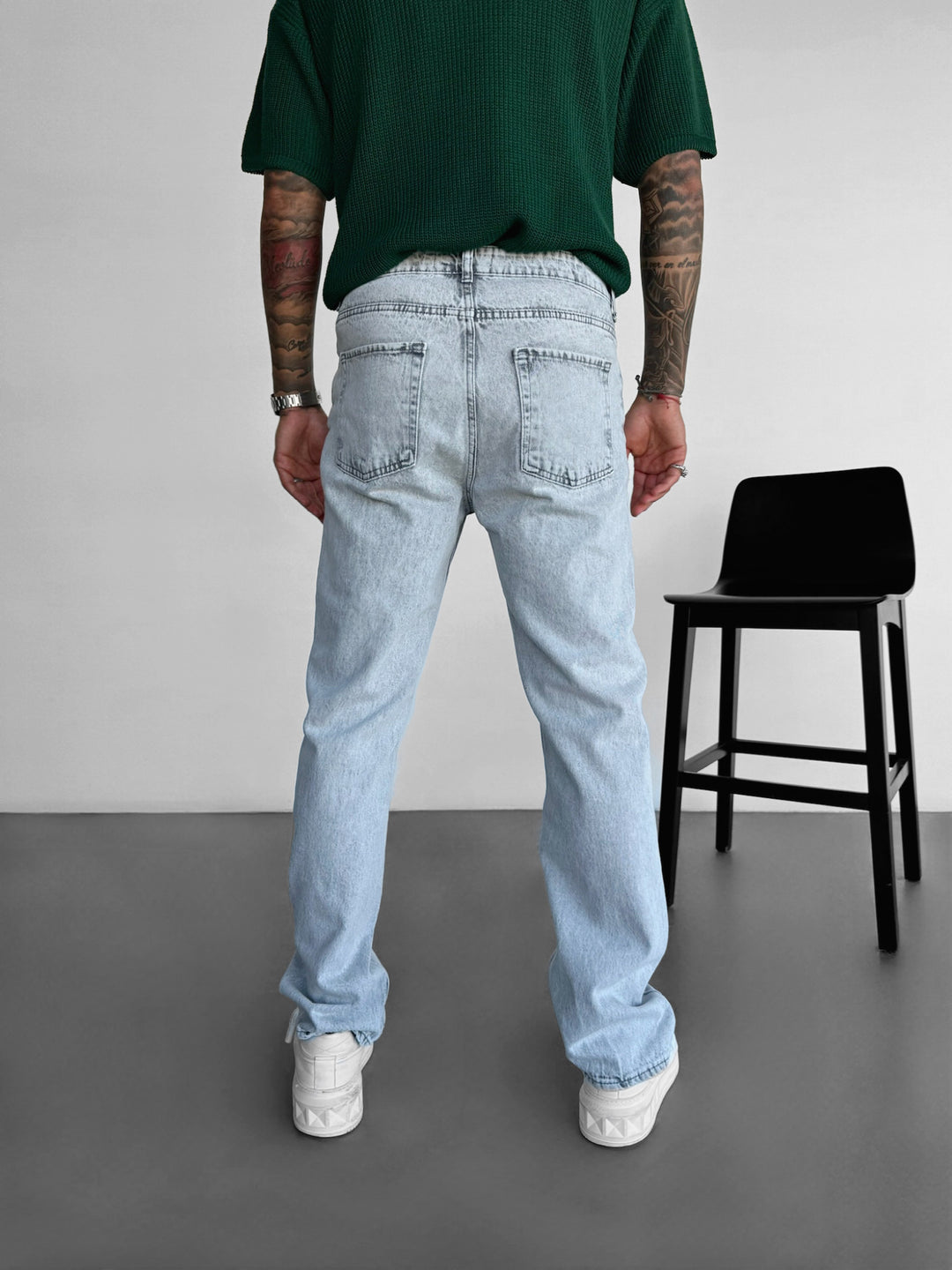 Baggy  Washed Jeans - Grey