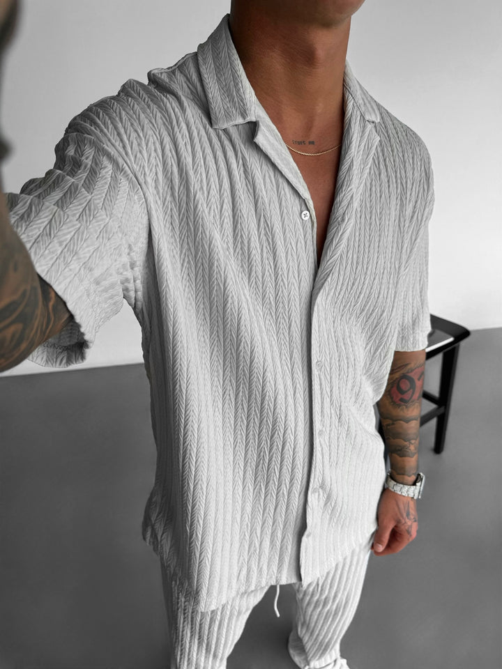 Oversize Structured Shirt - Grey