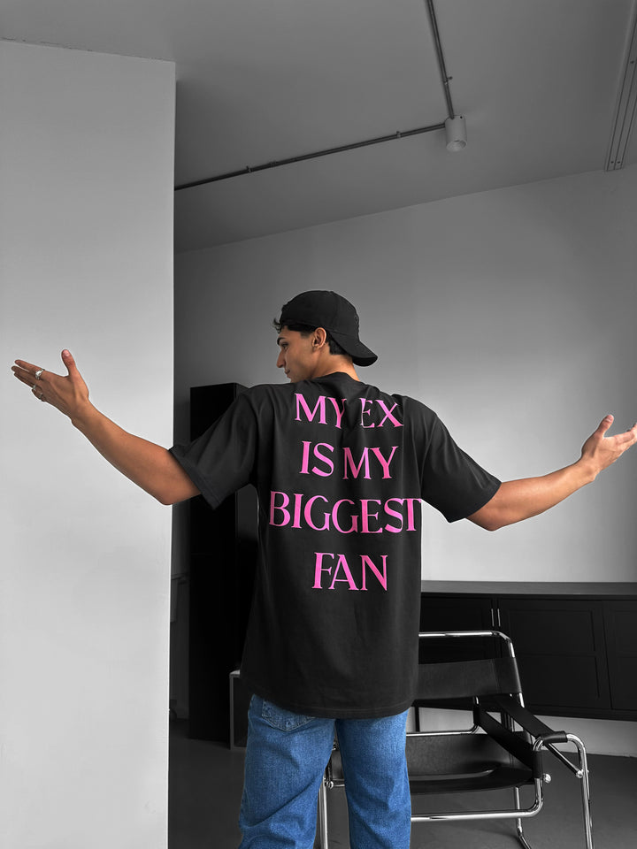 Oversize "EX" T-Shirt - Black and Lila