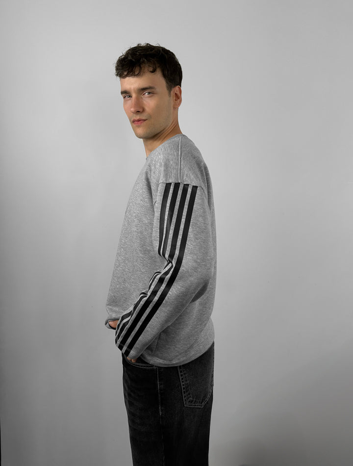 Oversize Affected Sweatshirt - Grey Melange