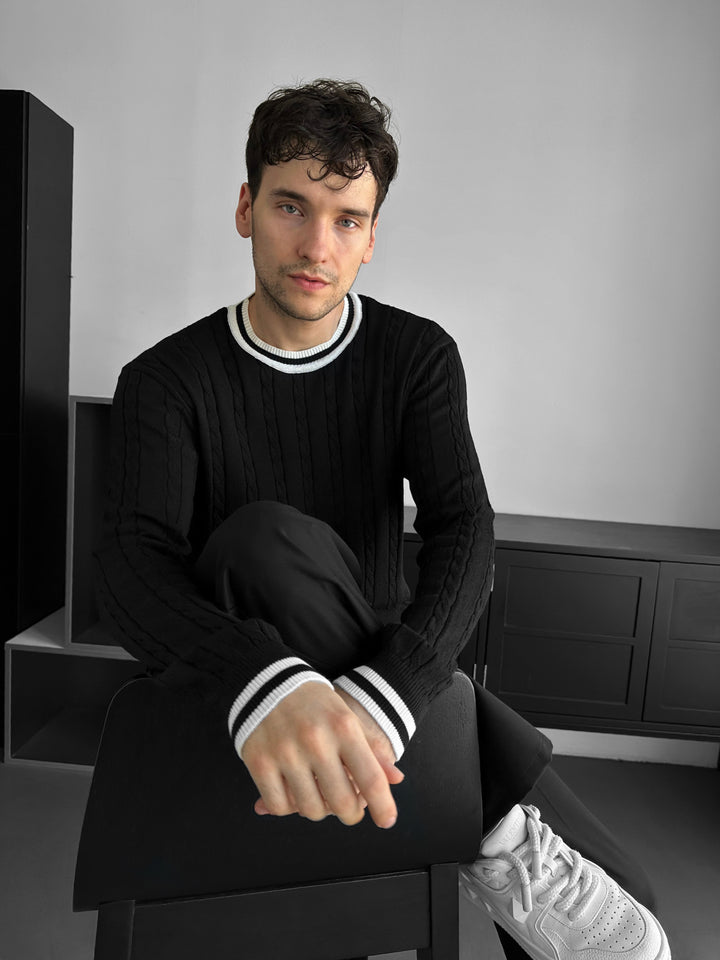 Slim Fit Button Knit Sweater - Beige