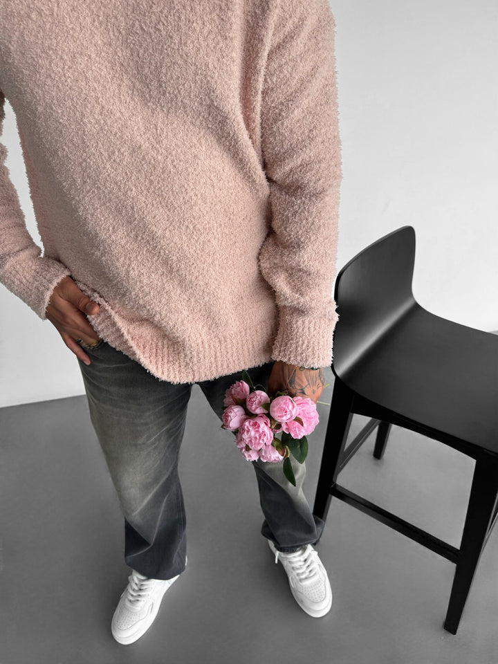 Oversize Plush Pullover - Rose Smoke