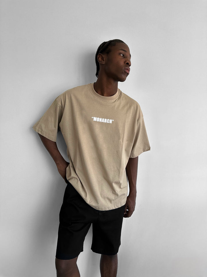 Oversize "Monarch" T-Shirt - Beige