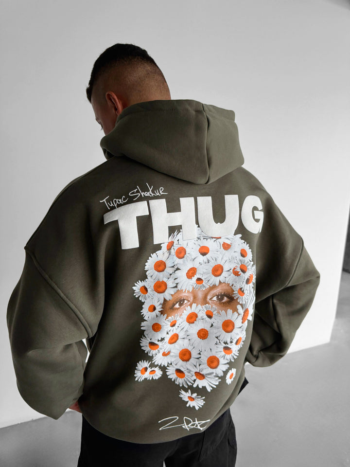 Oversize Thug Hoodie - Khaki