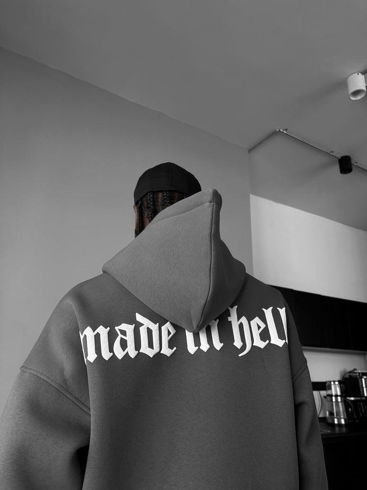 Oversize Made in Hell Hoodie - Anthracite